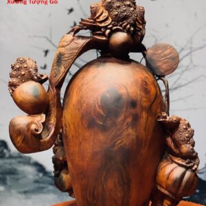 Ngũ Cóc Chấn Chum Tiền Gậy Như Ý Trắc