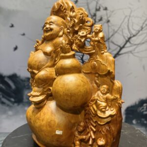 Tượng Di Lặc Ngũ Tiểu Vác Cành Đào
