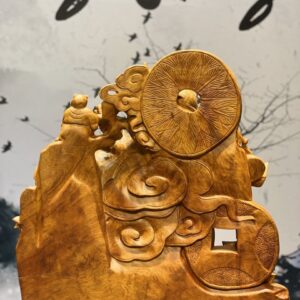 Tượng Di Lặc Ngũ Tiểu Vác Cành Đào