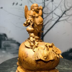 Tượng Phật Di Lặc nhị tiểu đứng bao tiền