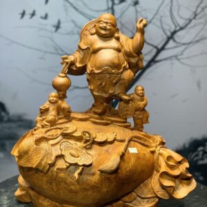 Tượng Phật Di Lặc nhị tiểu đứng bao tiền