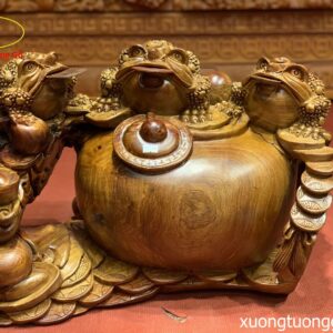Tượng Tam Cóc Chấn Chum Tiền Gỗ Hương