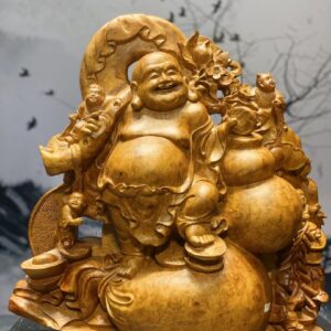 Tượng Di Lặc Ngũ Tiểu Vác Cành Đào