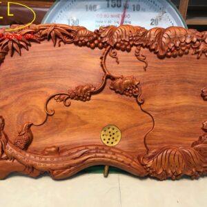 Khay Trà Đôi Chim Gỗ Hương