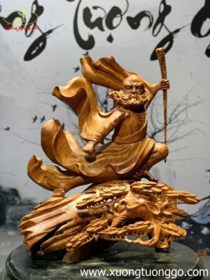 Tượng Đạt Ma Múa Võ Gỗ Hương