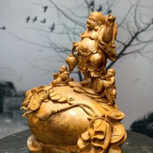 Tượng Phật Di Lặc nhị tiểu đứng bao tiền