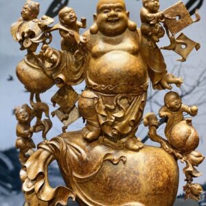 Tượng Di Lặc Ngũ Tiểu Đứng Bao Tiền
