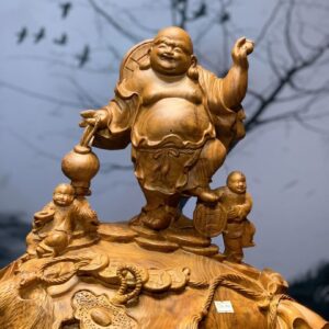 Tượng Phật Di Lặc nhị tiểu đứng bao tiền