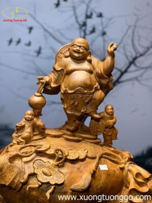 Tượng Phật Di Lặc nhị tiểu đứng bao tiền