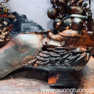Tượng Phật Di Lặc Ngồi Bao Dơi Gỗ Trắc