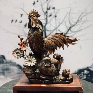 Tượng Gia Đình Gà Hoa Đồng Tiền