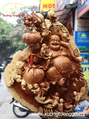 Di Lặc 5 Tiểu Vác Đào Đứng Gậy Như Ý Nu Hương