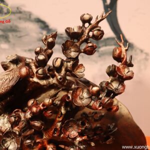 Cầu Hoa Mai chim Sẻ Gỗ Trắc
