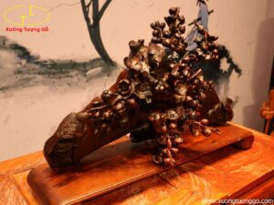 Cầu Hoa Mai chim Sẻ Gỗ Trắc