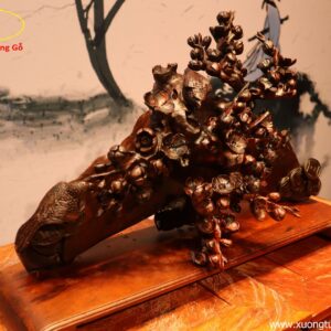 Cầu Hoa Mai chim Sẻ Gỗ Trắc