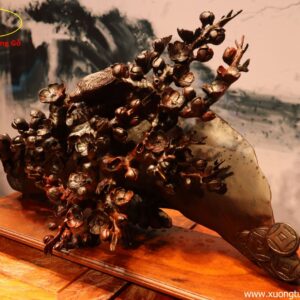 Cầu Hoa Mai chim Sẻ Gỗ Trắc