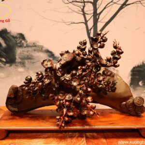 Cầu Hoa Mai chim Sẻ Gỗ Trắc