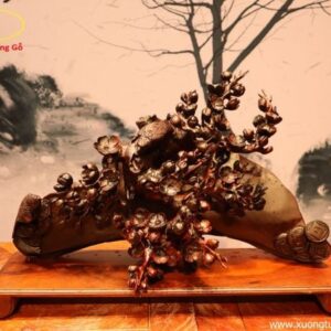 Cầu Hoa Mai chim Sẻ Gỗ Trắc
