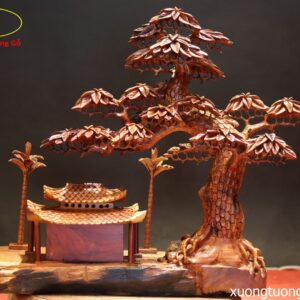 Tiểu Cảnh Cây Đa Giếng Nước Gỗ Hương