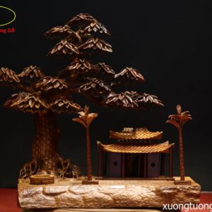 Tiểu Cảnh Cây Đa Giếng Nước Gỗ Hương