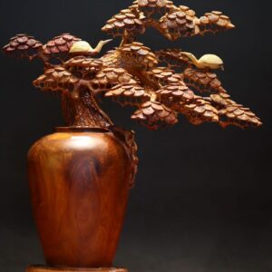 Bình Bon Sai Gỗ Hương