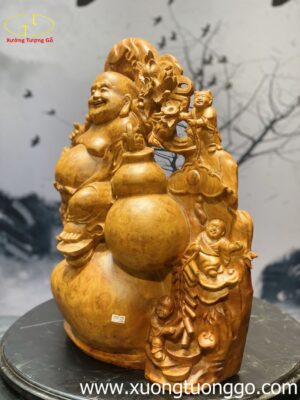Tượng Di Lặc Ngũ Tiểu Vác Cành Đào
