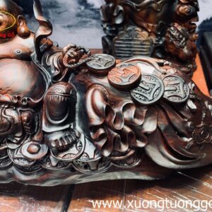 Tượng Phật Di Lặc Ngồi Bao Dơi Gỗ Trắc