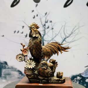 Tượng Gia Đình Gà Hoa Đồng Tiền