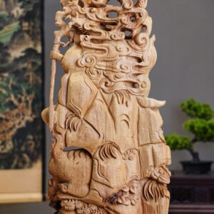 Tượng Đạt Ma Hàng Long Phục Lân Gỗ Hoàng Đàn Tuyết Lạng Sơn