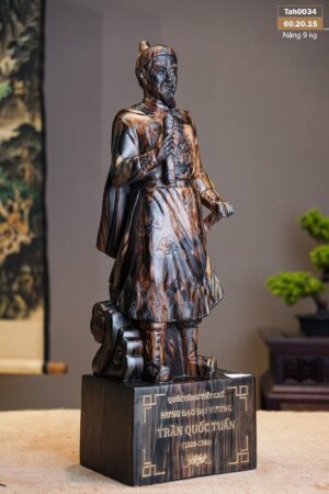 Tượng Hưng Đạo Đại Vương Gỗ Mun Hoa 60