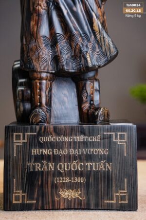 Tượng Hưng Đạo Đại Vương Gỗ Mun Hoa 60
