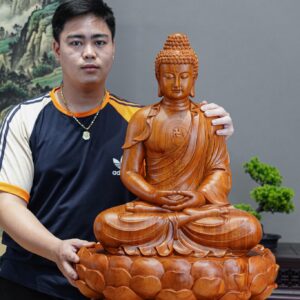 Tượng Phật A Di Đà Gỗ Hương