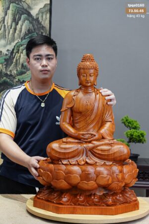 Tượng Phật A Di Đà Gỗ Hương