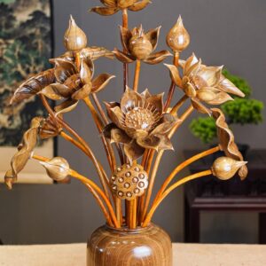 Bình Sen Gỗ Cẩm Vàng