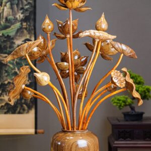 Bình Sen Gỗ Cẩm Vàng