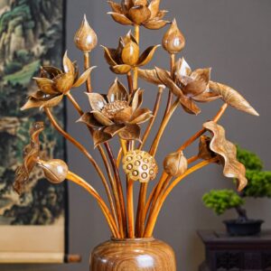 Bình Sen Gỗ Cẩm Vàng