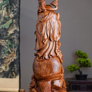 Tượng Di Lặc Ngũ Phúc Phục Lân - Gỗ Sưa