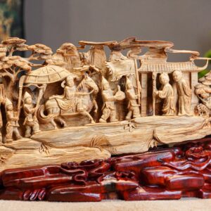 Tượng Vinh Quy Bái Tổ Gỗ Hoàng Đàn Tuyết Lạng Sơn