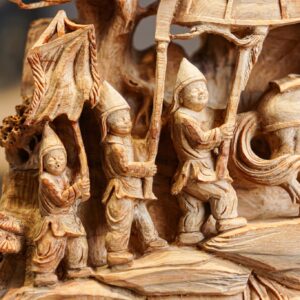 Tượng Vinh Quy Bái Tổ Gỗ Hoàng Đàn Tuyết Lạng Sơn