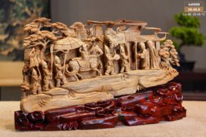 Tượng Vinh Quy Bái Tổ Gỗ Hoàng Đàn Tuyết Lạng Sơn