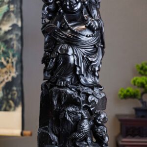 Tượng Di Lặc Nhị Phúc Gỗ Tử Đàn Tím