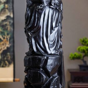 Tượng Di Lặc Nhị Phúc Gỗ Tử Đàn Tím
