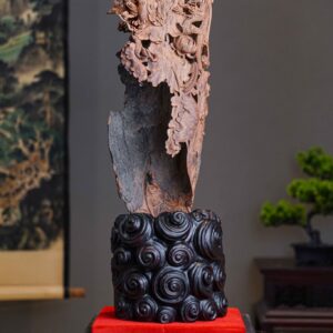 Tượng Phật Bà Long Phụng Sum Vầy Gỗ Lũa Sưa Quảng Bình