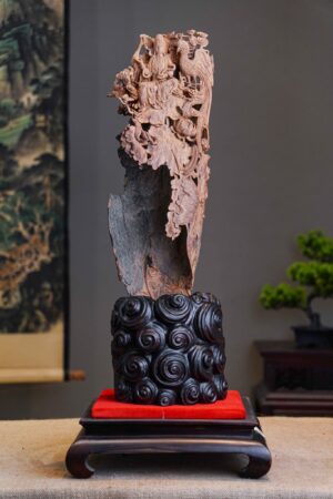 Tượng Phật Bà Long Phụng Sum Vầy Gỗ Lũa Sưa Quảng Bình