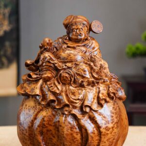 Tượng Thần Tài Ngồi Bao Tiền Nu Ngọc Am