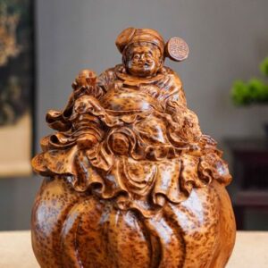 Tượng Thần Tài Ngồi Bao Tiền Nu Ngọc Am