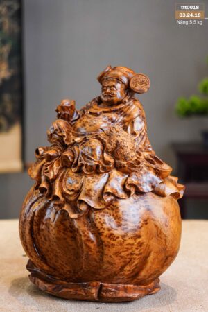 Tượng Thần Tài Ngồi Bao Tiền Nu Ngọc Am