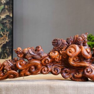 Tượng Cửu Nghê Gỗ Sưa