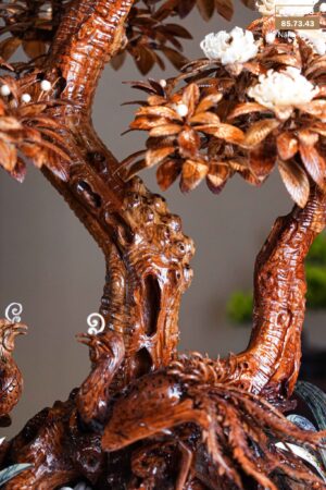 Chậu Hoa Hồng Cổ Sapa Chất Liệu Gỗ Sưa