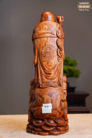 Di Lạc Nhị Tiểu Chúc Phúc Đứng Bao Tiền Gỗ Sưa
